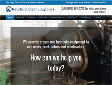 Tablet Screenshot of keystonesteamsupplies.com